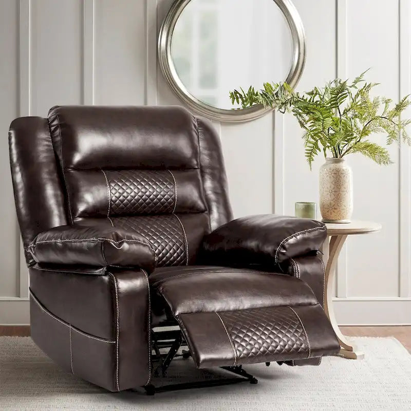 Fauteuil inclinable massant en cuir respirant, manuel, canapé inclinable pour salon