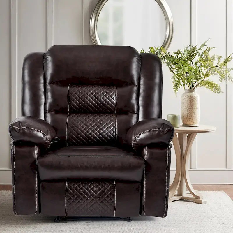 Fauteuil inclinable massant en cuir respirant, manuel, canapé inclinable pour salon