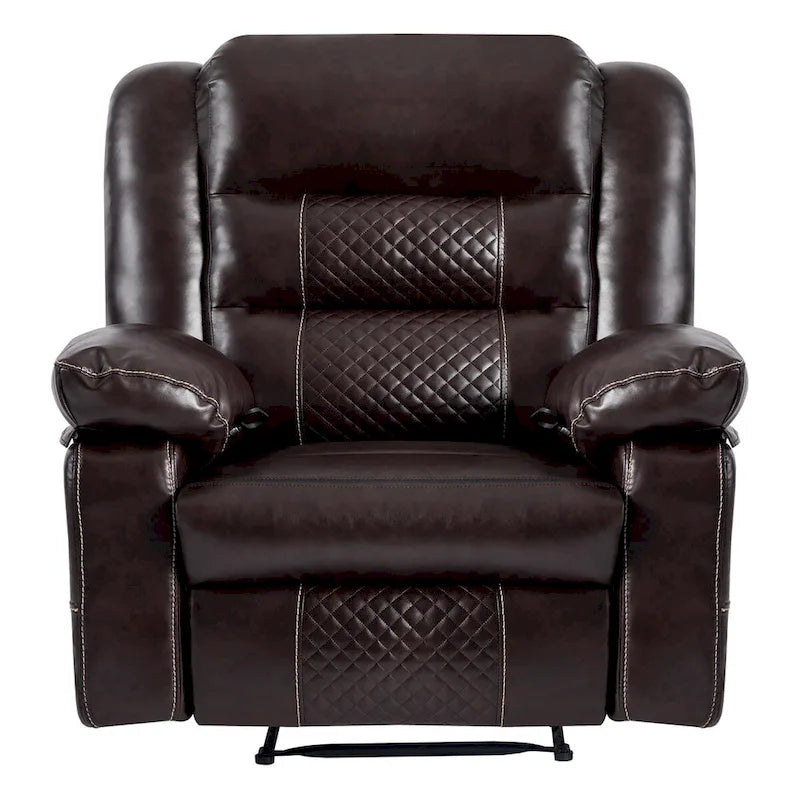 Fauteuil inclinable massant en cuir respirant, manuel, canapé inclinable pour salon