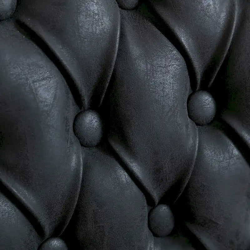 Ensemble de 2 chaises de salle à manger de style français en bois massif avec clous décoratifs