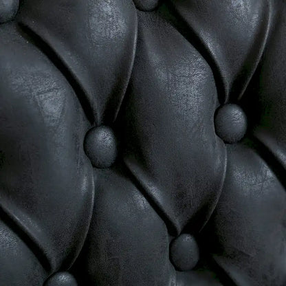 Ensemble de 2 chaises de salle à manger de style français en bois massif avec clous décoratifs