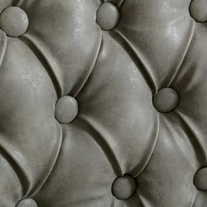 Ensemble de 2 chaises de salle à manger de style français en bois massif avec clous décoratifs