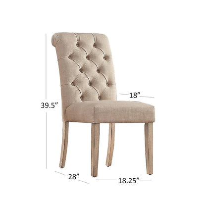 Ensemble de salle à manger 7 pièces Benchwright Rustic X-base Round Pine Wood Rolled Back par iNSPIRE Q Artisan