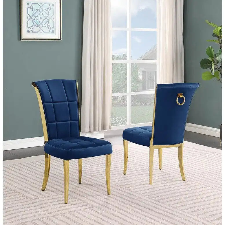 Ensemble de salle à manger Best Quality Furniture D321-SC324-7 avec plateau en marbre blanc de 78 pouces