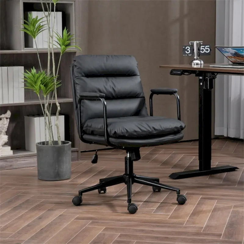 Chaise de bureau pivotante GEITIN avec accoudoirs rembourrés