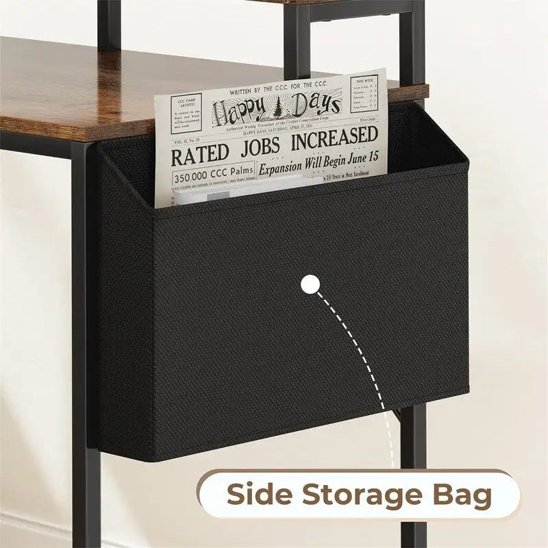 Bureau gaming en forme de L avec éclairage LED