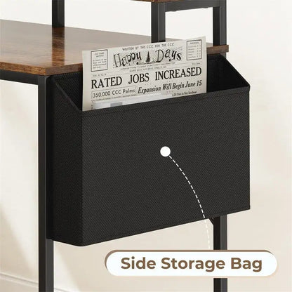 Bureau gaming en forme de L avec éclairage LED