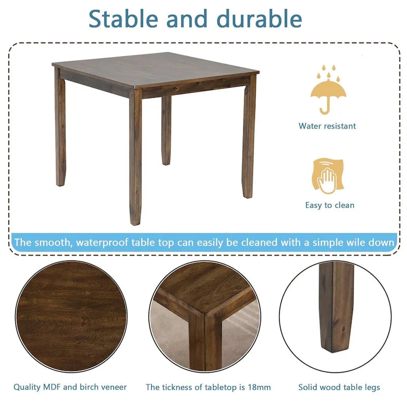 Ensemble de table rectangulaire à manger