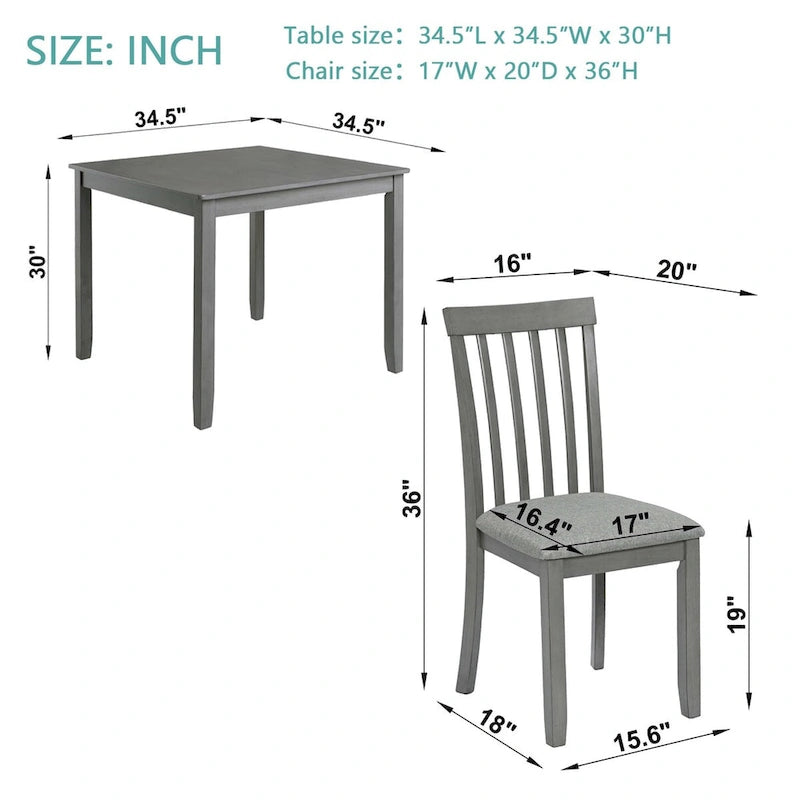 Ensemble de table rectangulaire à manger