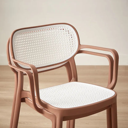 Ensemble de 2 chaises de salle à manger empilables modernes Art Leon pour intérieur ou extérieur