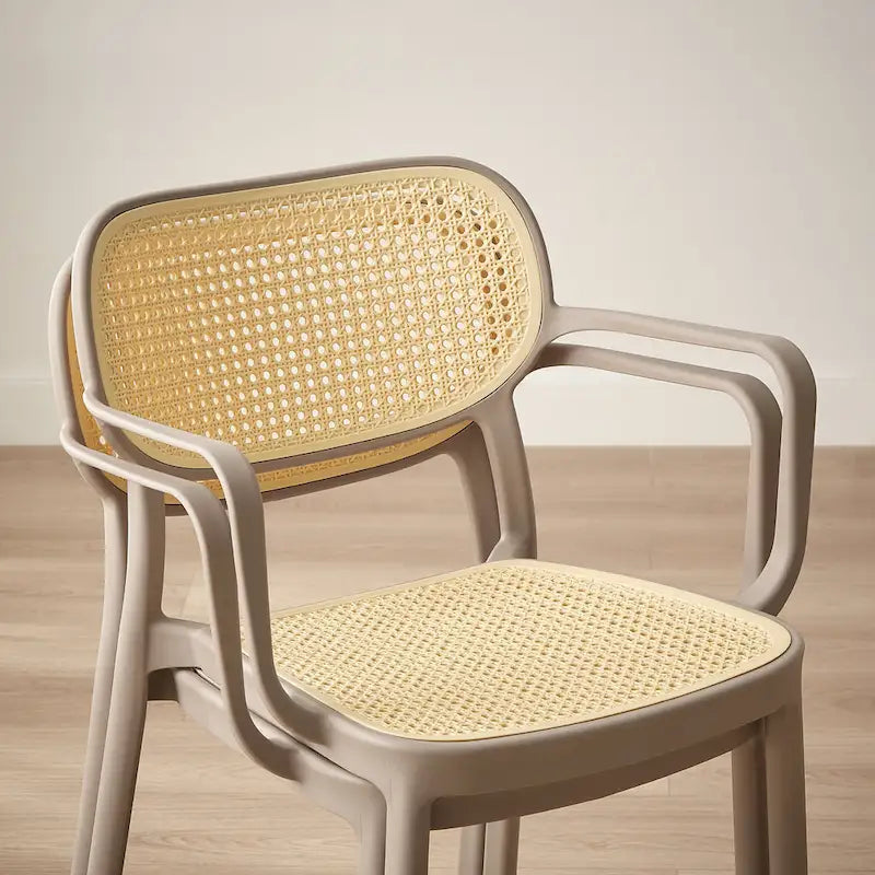 Ensemble de 2 chaises de salle à manger empilables modernes Art Leon pour intérieur ou extérieur