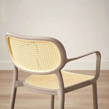 Ensemble de 2 chaises de salle à manger empilables modernes Art Leon pour intérieur ou extérieur