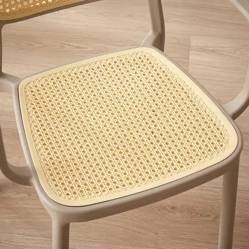 Ensemble de 2 chaises de salle à manger empilables modernes Art Leon pour intérieur ou extérieur