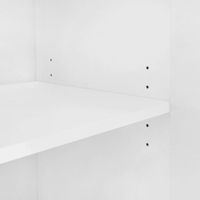 Meuble de rangement à motif ondulé avec 2 portes et 2 tiroirs, réglable, convient pour un bureau, une entrée ou un salon.