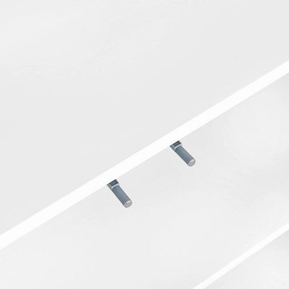 Meuble de rangement à motif ondulé avec 2 portes et 2 tiroirs, réglable, convient pour un bureau, une entrée ou un salon.