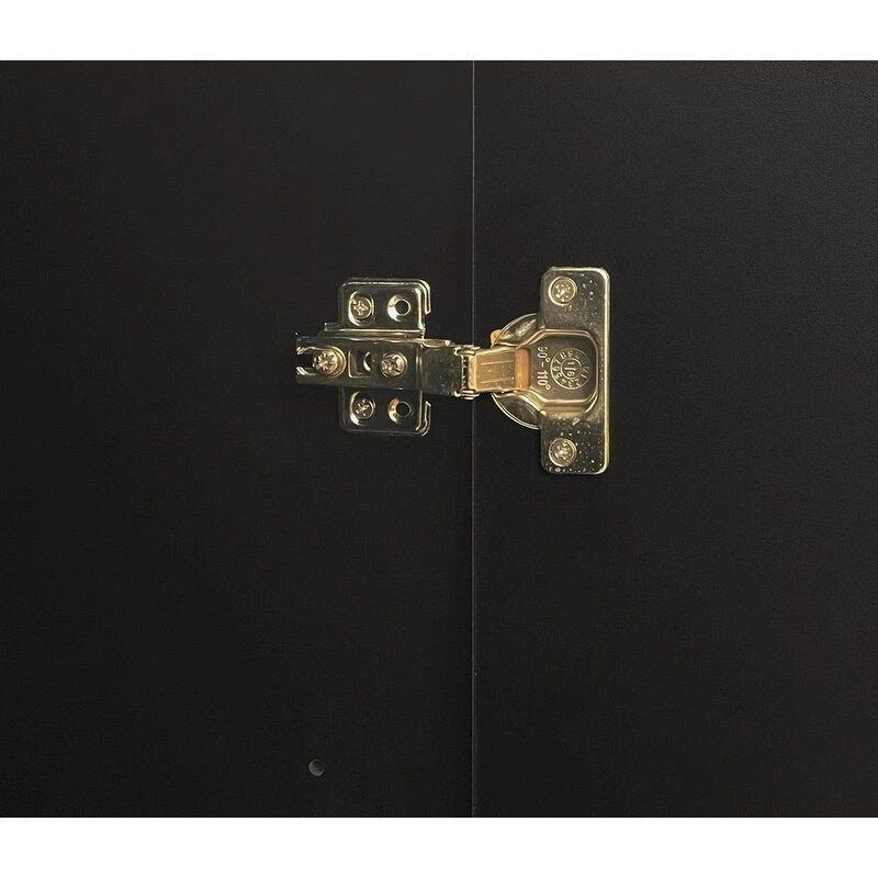 Meuble de rangement à motif ondulé avec 2 portes et 2 tiroirs, réglable, convient pour un bureau, une entrée ou un salon.