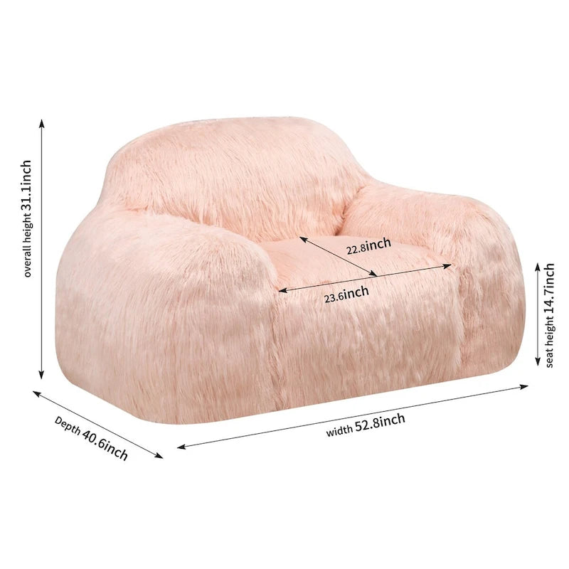 Pouf, canapé confortable pour adultes et adolescents, fauteuil moderne rembourré de mousse haute densité.