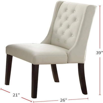 Chaise de salle à manger moderne capitonnée en similicuir, lot de 2