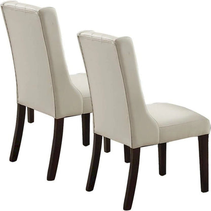Chaise de salle à manger moderne capitonnée en similicuir, lot de 2