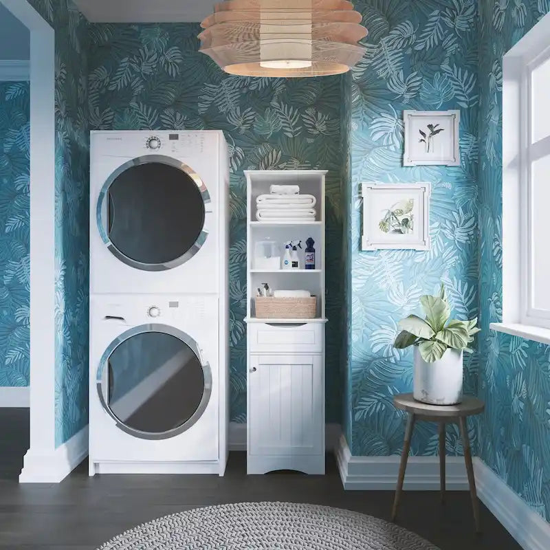 Armoire de rangement haute pour salle de bain RiverRidge Ashland avec tiroir et étagères