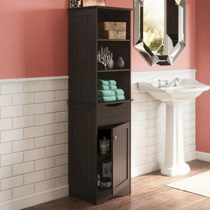 Armoire de rangement haute pour salle de bain RiverRidge Ashland avec tiroir et étagères