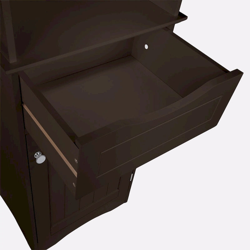 Armoire de rangement haute pour salle de bain RiverRidge Ashland avec tiroir et étagères