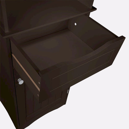 Armoire de rangement haute pour salle de bain RiverRidge Ashland avec tiroir et étagères