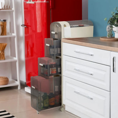 Armoire de rangement pour papier toilette à côté des toilettes, idéale pour les petites salles de bain.