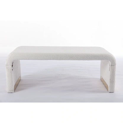 Banc avec pieds en métal doré