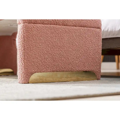 Banc avec pieds en métal doré