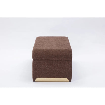 Banc avec pieds en métal doré