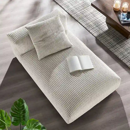 Chaise longue sans accoudoirs Solace Modular en velours côtelé