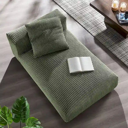 Chaise longue sans accoudoirs Solace Modular en velours côtelé