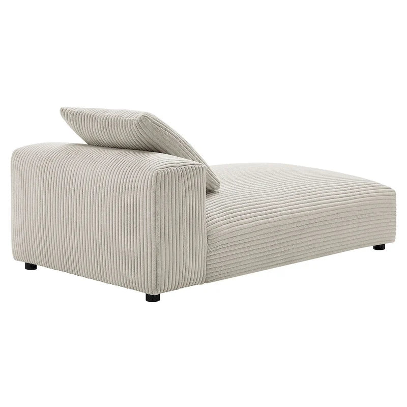 Chaise longue sans accoudoirs Solace Modular en velours côtelé
