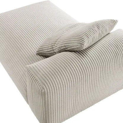 Chaise longue sans accoudoirs Solace Modular en velours côtelé