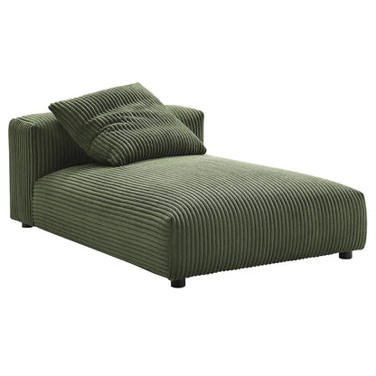 Chaise longue sans accoudoirs Solace Modular en velours côtelé