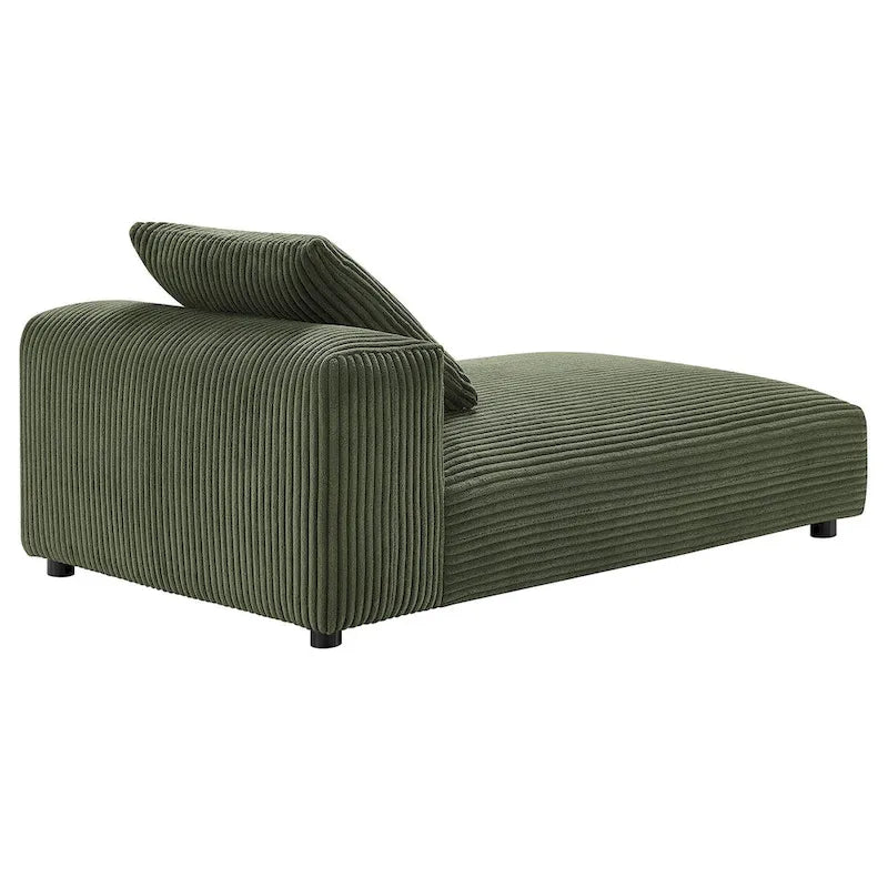 Chaise longue sans accoudoirs Solace Modular en velours côtelé