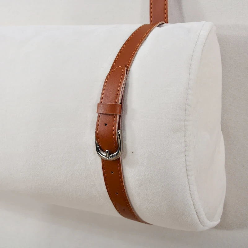 Lit plateforme rembourré Queen