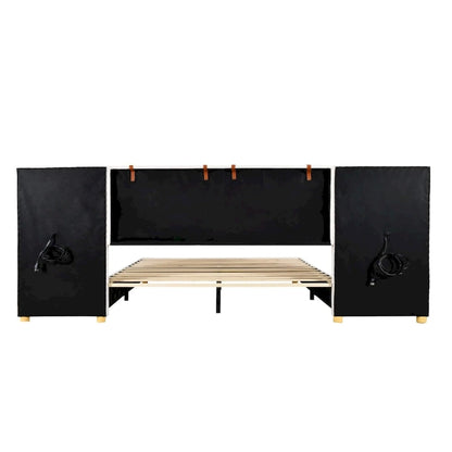 Lit plateforme rembourré Queen