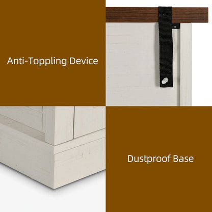 Armoire de cuisine autoportante Moasis 66 pouces de haut avec portes vitrées