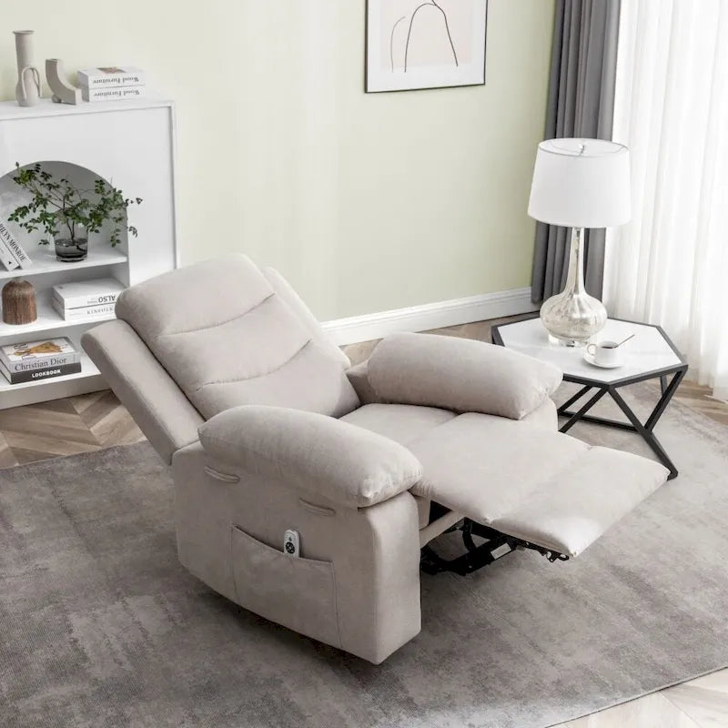 Fauteuil inclinable électrique avec fonction massage réglable