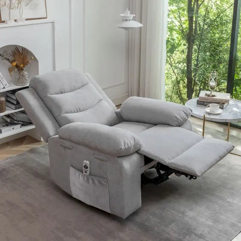 Fauteuil inclinable électrique avec fonction massage réglable