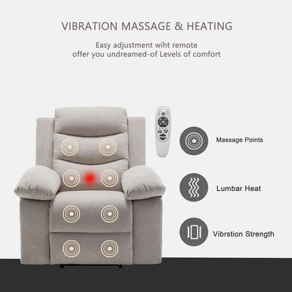 Fauteuil inclinable électrique avec fonction massage réglable