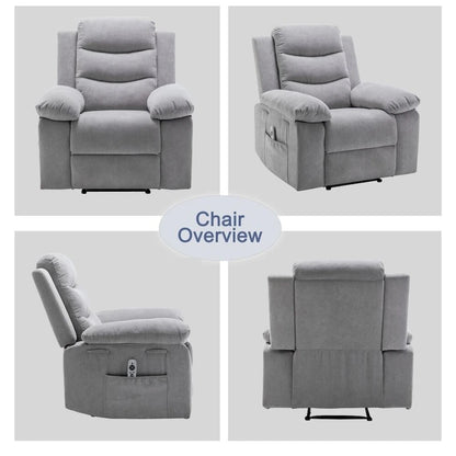 Fauteuil inclinable électrique avec fonction massage réglable
