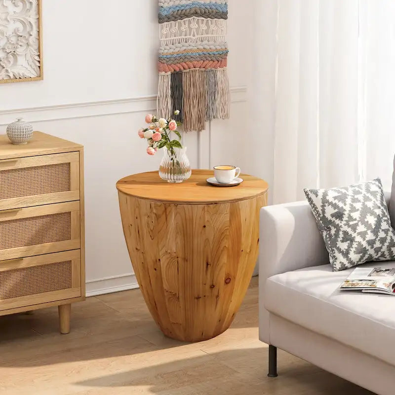 Table basse vintage en forme de seau