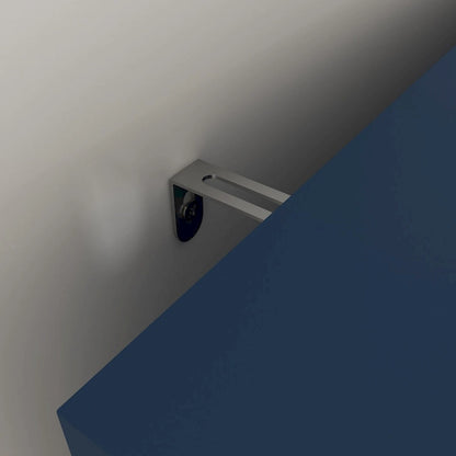 Vitrine haute de rangement avec 2 portes vitrées et 2 portes, meuble moderne autoportant pour salle de bain, salle à manger ou salon.