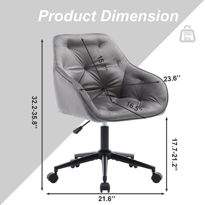 Chaise de bureau en velours