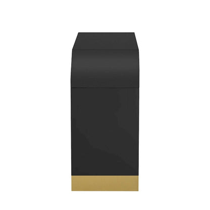 Meuble d'angle incurvé en bois avec étagères réglables et 4 portes