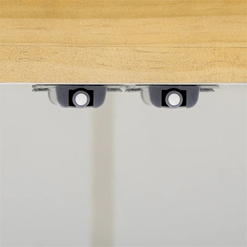 Meuble d'angle incurvé en bois avec étagères réglables et 4 portes