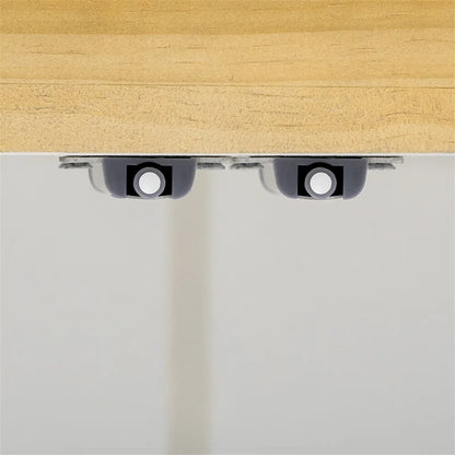 Meuble d'angle incurvé en bois avec étagères réglables et 4 portes